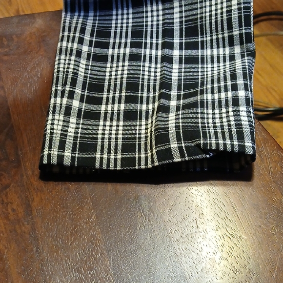 LOFT Womens Checkered Black and White Pants - Picture 3 of 9